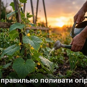 як правильно поливати огірки