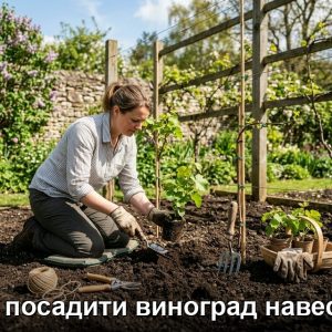 як посадити виноград навесні