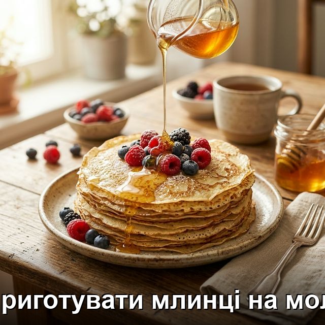 як приготувати млинці на молоці