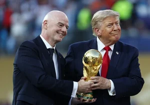 Президент ФІФА Джанні Інфантіно та президент США Дональд Трамп