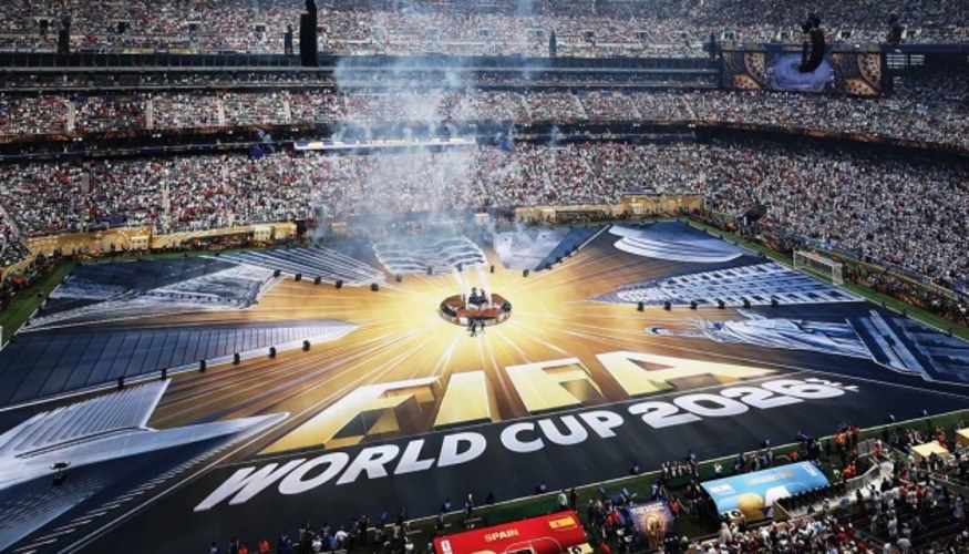 Офіційна атрибутика та логотип чемпіонату світу з футболу 2026 року, сторінка FIFA у Facebook.