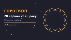 Зодіакальний знак на тлі ранкового неба, ілюстрація до гороскопу на 28 серпня 2026 року