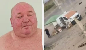 Пошкоджений автомобіль потерпілого на ринку у Херсоні після удару російського безпілотника