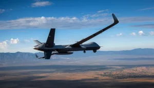 Безпілотник MQ-9 Reaper на тлі неба (типовий знімок дрона у польоті)