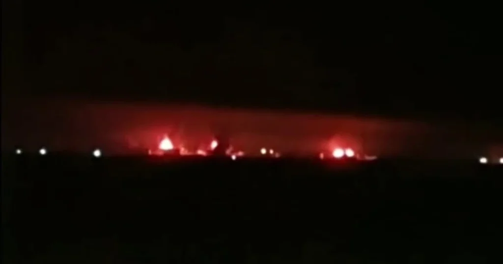 Наслідки пожежі та масштабної заграви на території НПЗ «Славянск-ЕКО» у Слов'янську-на-Кубані, 13 вересня 2026 року