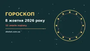 Зоряне небо над міською вечірньою панорамою як символ гороскопу на 8 жовтня 2026 року