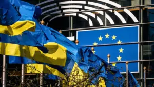 Логотип ЄС та символіка оборонної промисловості України