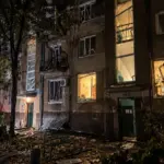 Наслідки влучання у житловий будинок у Запоріжжі