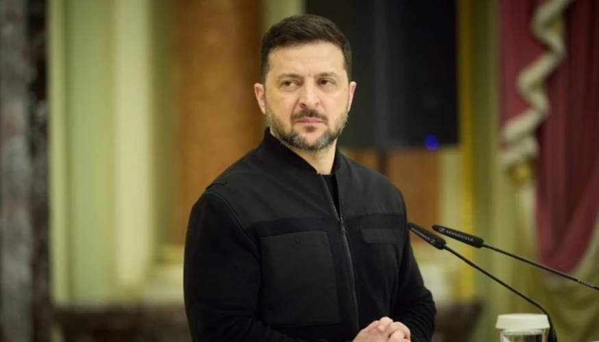Президент Володимир Зеленський під час брифінгу у Брюсселі 16 жовтня 2026 року